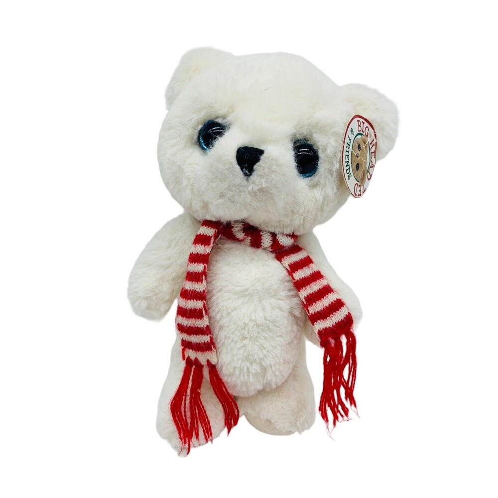 Bearington Big Head Ted Chilly Jointed Soft Polar Bear Plush Stuffed Animal Toy